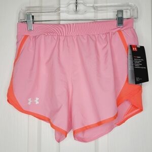 UNDER ARMOUR Womens Pink Athletic Heatgear Shorts Loose Fit New Xsmall